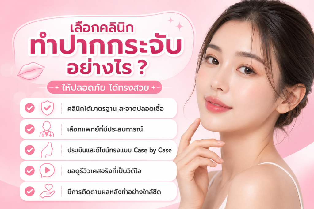 เลือกคลินิกทำปากกระจับอย่างไร