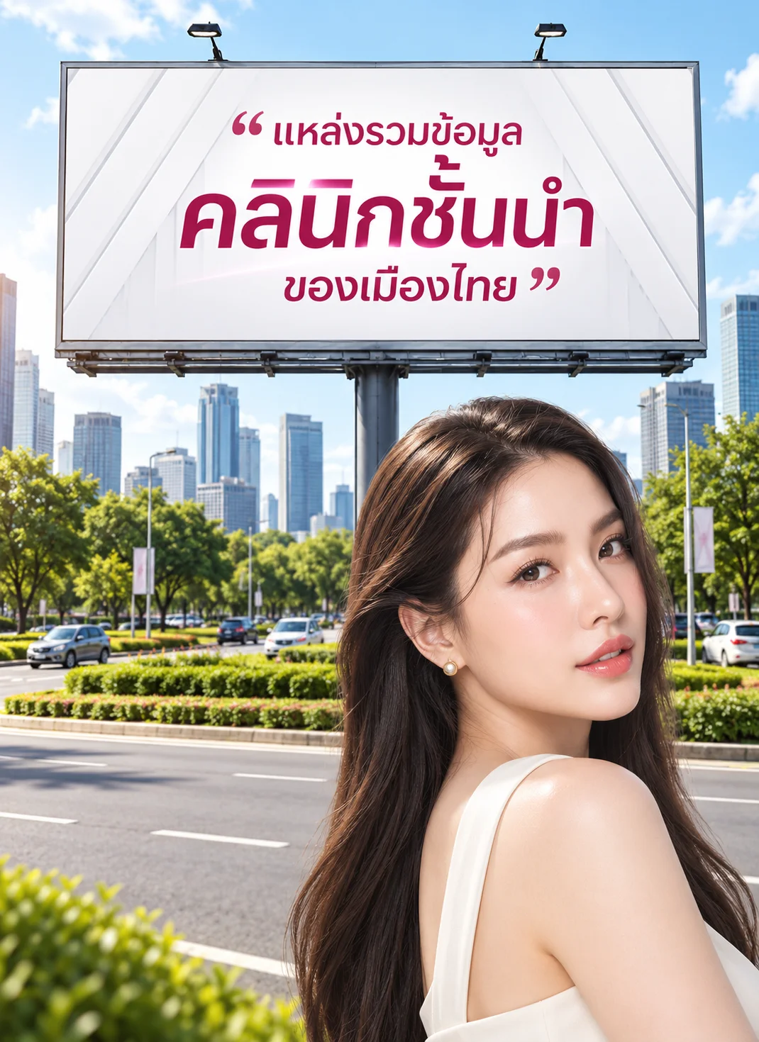ป้ายบิลบอร์ด Best Brand Clinic แหล่งรวมข้อมูลคลินิกชั้นนำของเมืองไทย